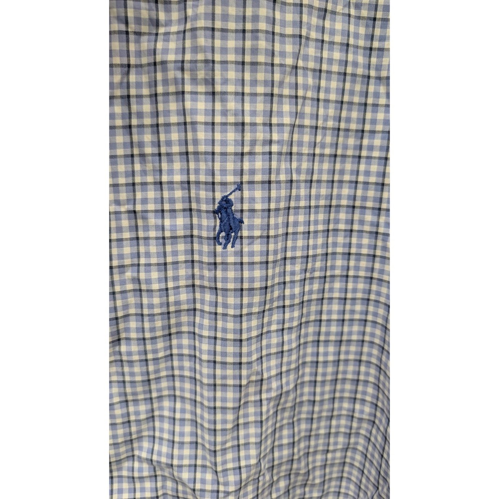 Vintage Ralph Lauren Men's Classic Fit Blue Check Cotton Button Down Shirt- L - Picture 6 of 6